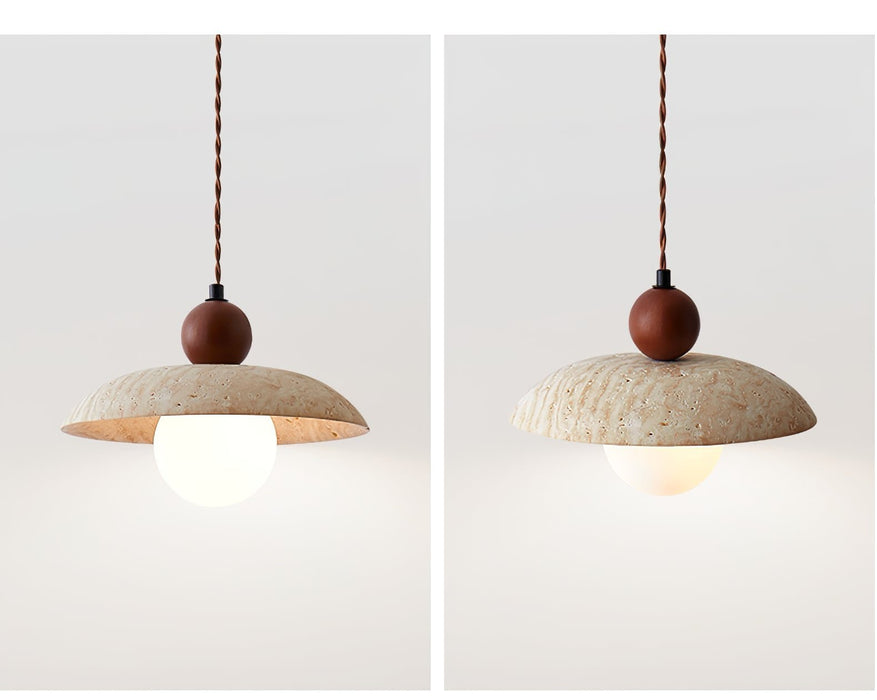 Soluna Travertine Pendant Light - Simprolos