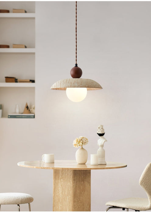 Soluna Travertine Pendant Light - Simprolos
