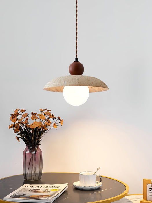 Soluna Travertine Pendant Light - Simprolos