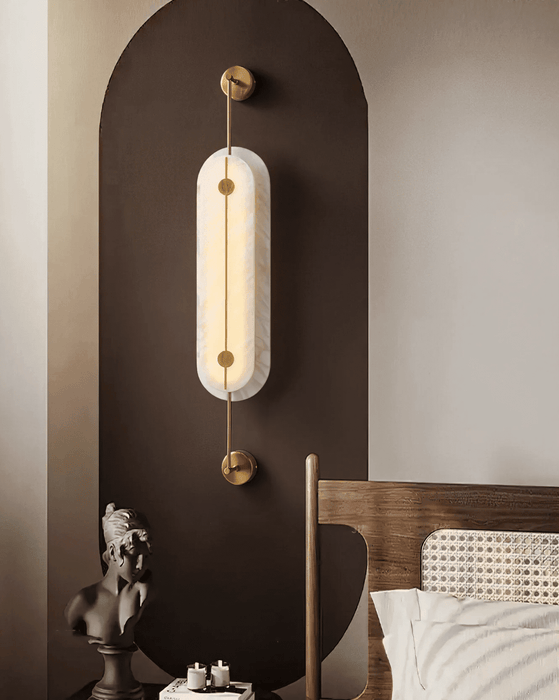 Solvane Alabaster Wall Sconce - Simprolos
