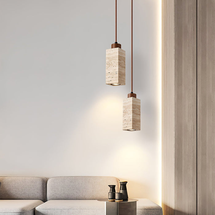 Solvara Travertine Pendant Lamp - Simprolos