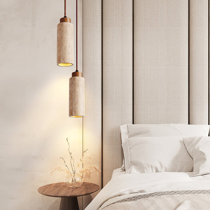 Solvara Travertine Pendant Lamp - Simprolos