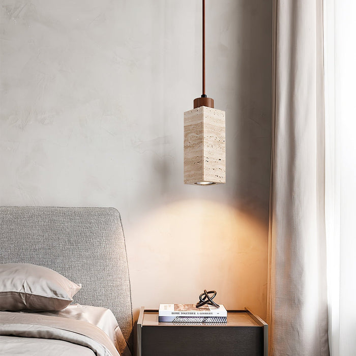 Solvara Travertine Pendant Lamp - Simprolos