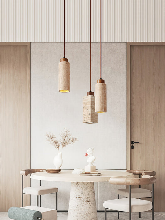 Solvara Travertine Pendant Lamp - Simprolos