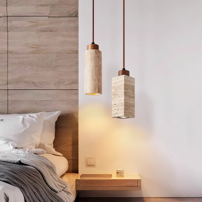 Solvara Travertine Pendant Lamp - Simprolos