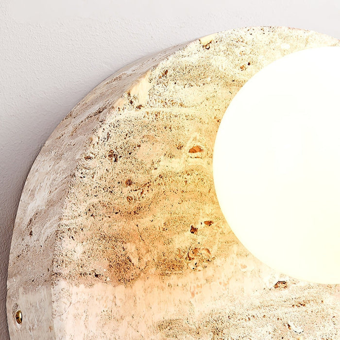 Sorella Travertine Sconce - Simprolos
