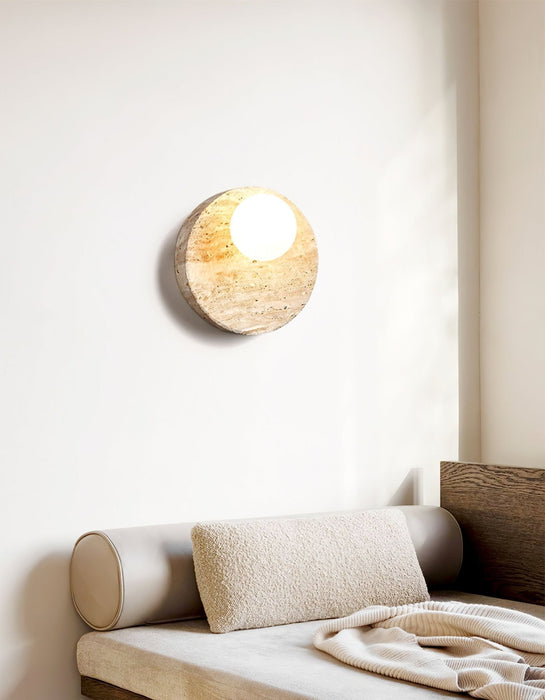 Sorella Travertine Sconce - Simprolos