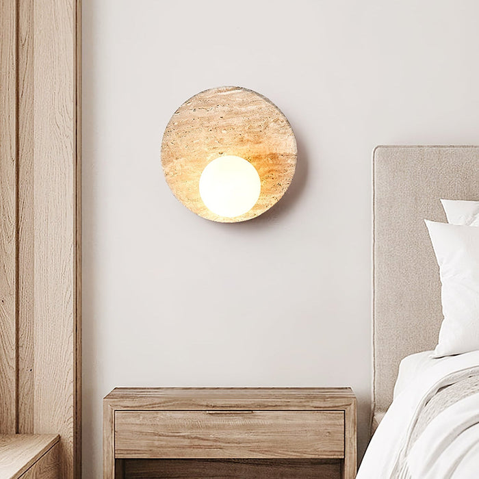 Sorella Travertine Sconce - Simprolos