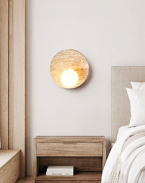 Sorella Travertine Sconce - Simprolos