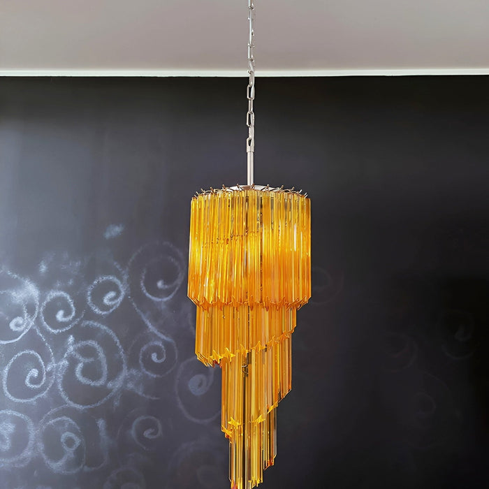 Spiral Prism Glass Chandelier - Simprolos