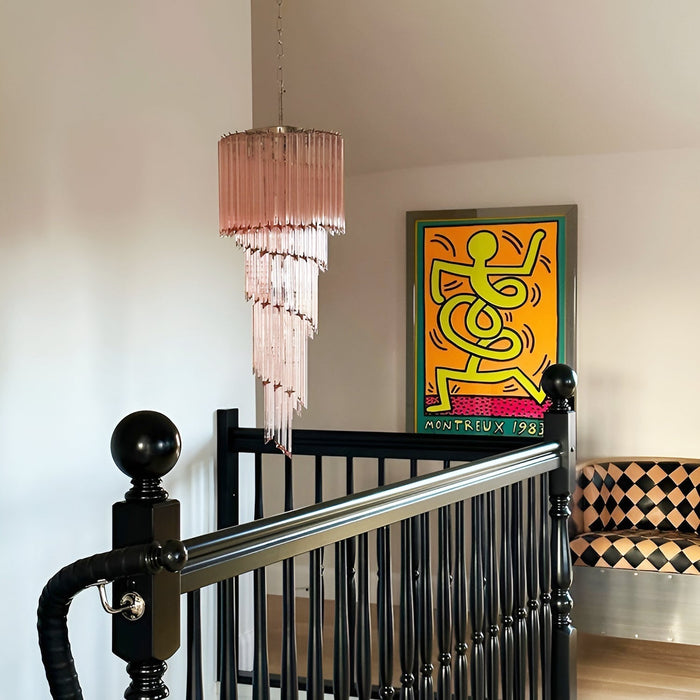 Spiral Prism Glass Chandelier - Simprolos