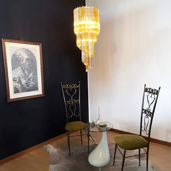 Spiral Prism Glass Chandelier - Simprolos