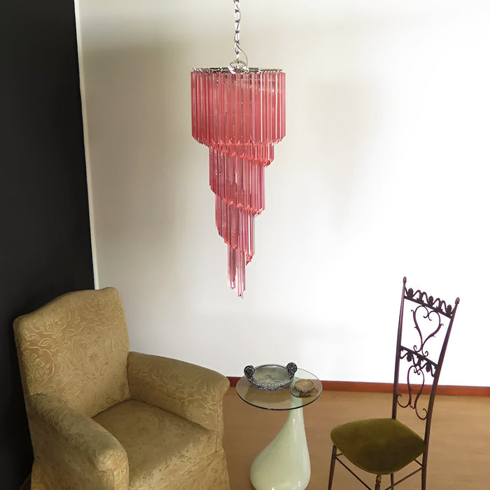 Spiral Prism Glass Chandelier - Simprolos