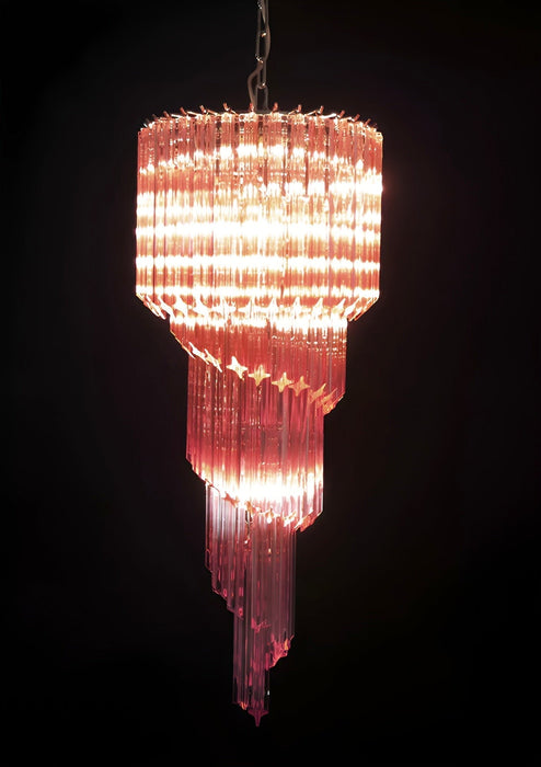Spiral Prism Glass Chandelier - Simprolos