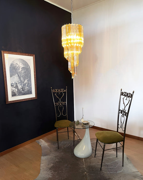 Spiral Prism Glass Chandelier - Simprolos