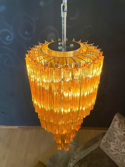 Spiral Prism Glass Chandelier - Simprolos