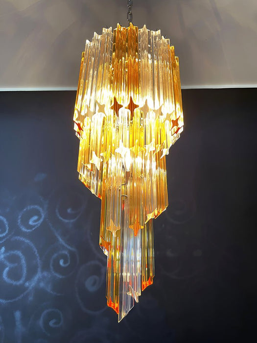 Spiral Prism Glass Chandelier - Simprolos