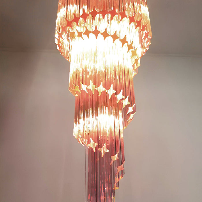 Spiral Prism Glass Chandelier - Simprolos
