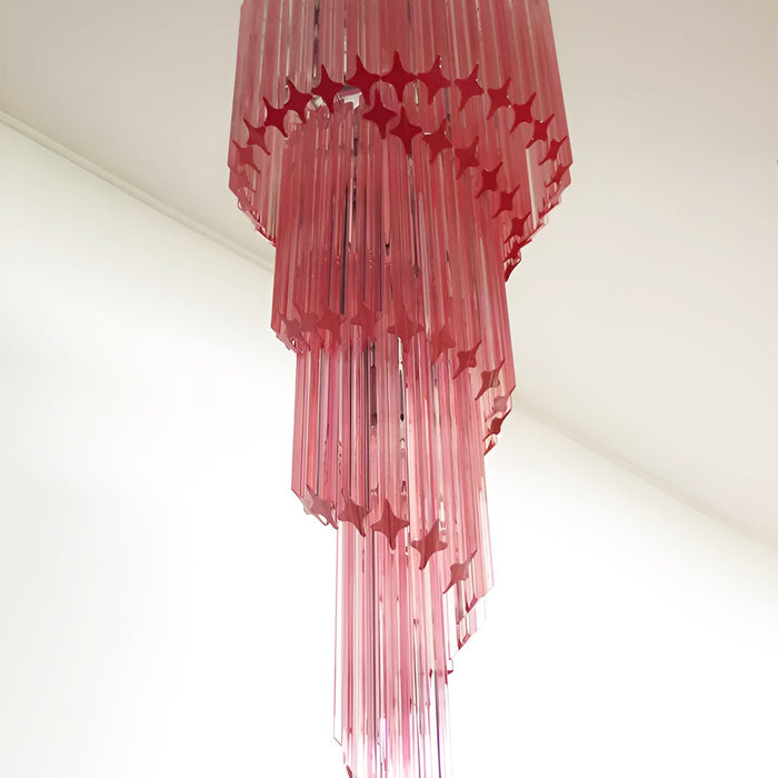 Spiral Prism Glass Chandelier - Simprolos