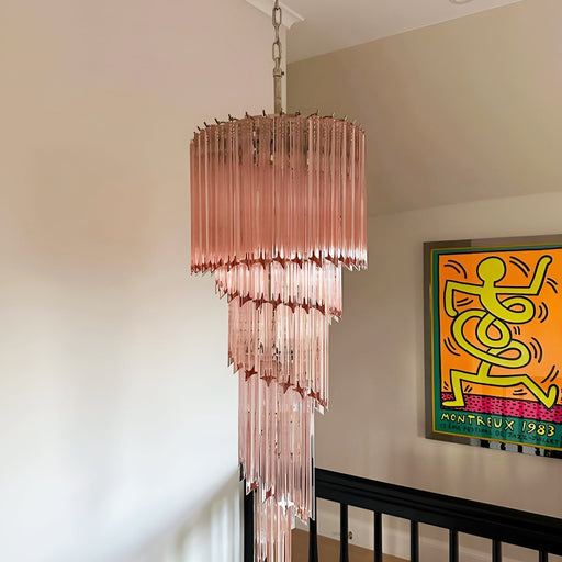 Spiral Prism Glass Chandelier - Simprolos