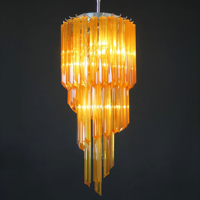 Spiral Prism Glass Chandelier - Simprolos