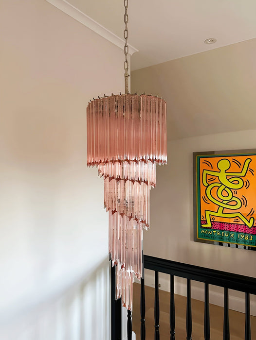 Spiral Prism Glass Chandelier - Simprolos