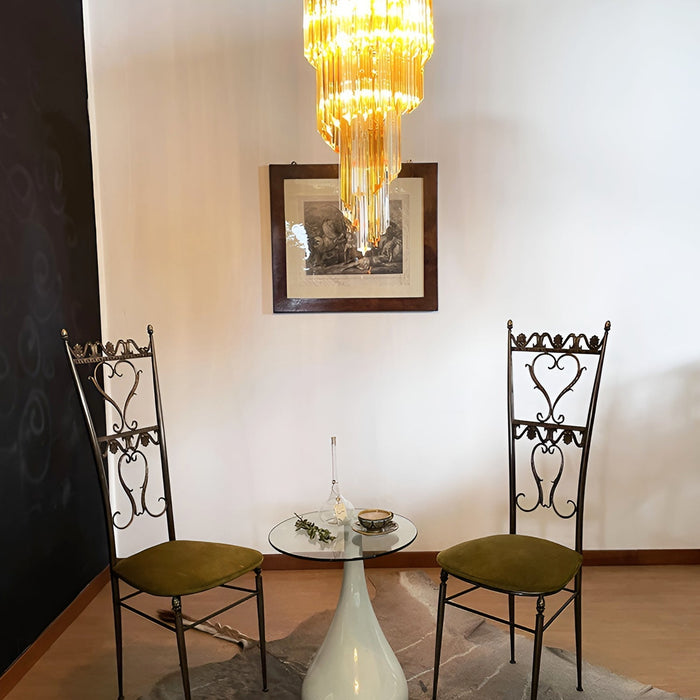 Spiral Prism Glass Chandelier - Simprolos