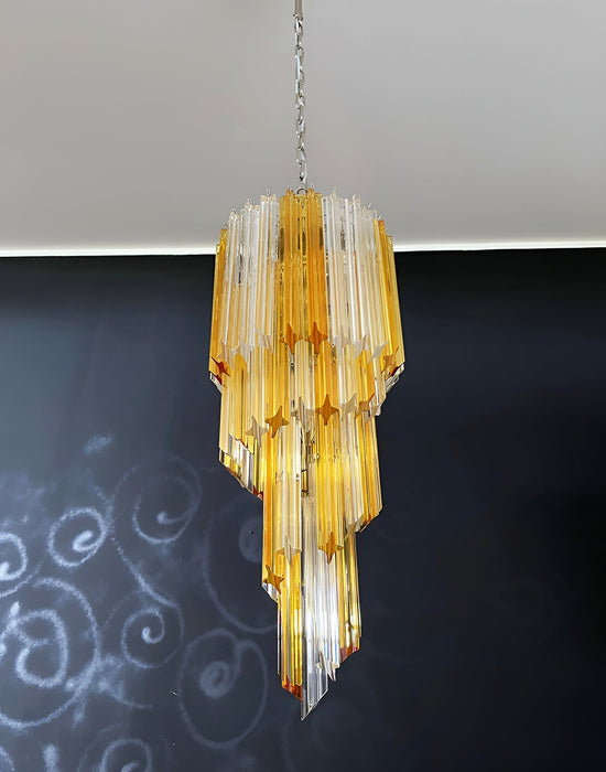 Spiral Prism Glass Chandelier - Simprolos