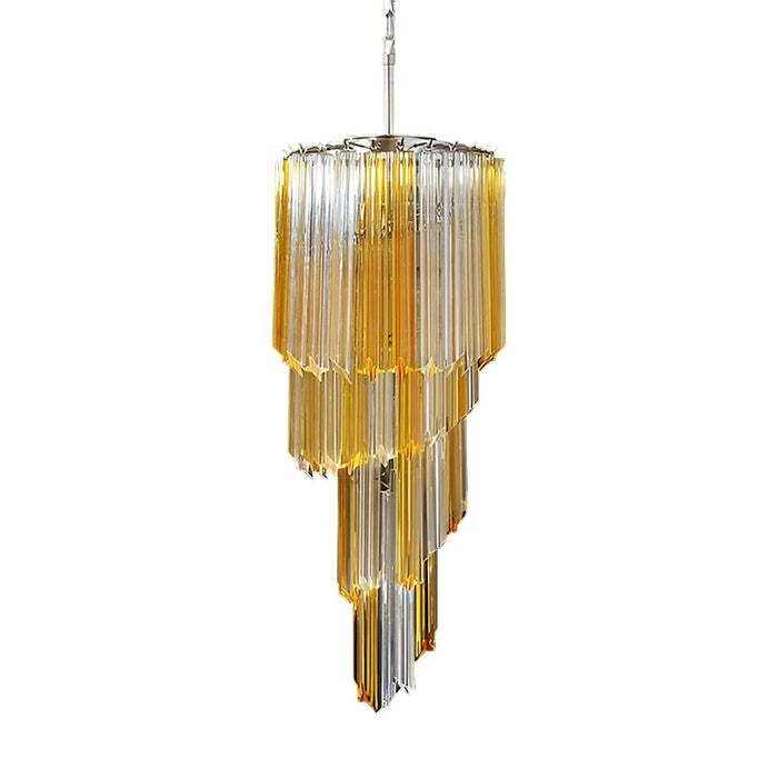Spiral Prism Glass Chandelier - Simprolos