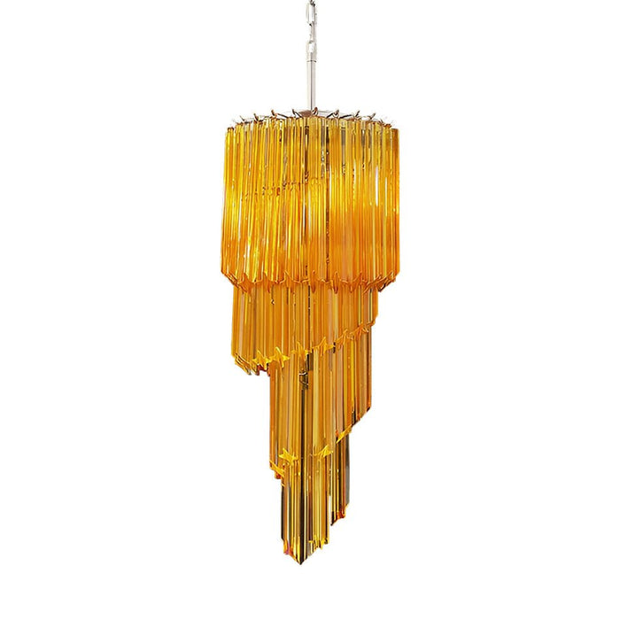 Spiral Prism Glass Chandelier - Simprolos
