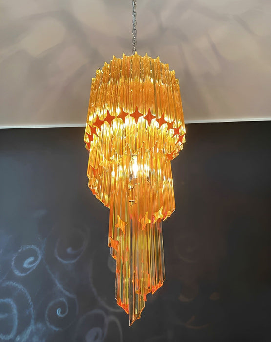 Spiral Prism Glass Chandelier - Simprolos