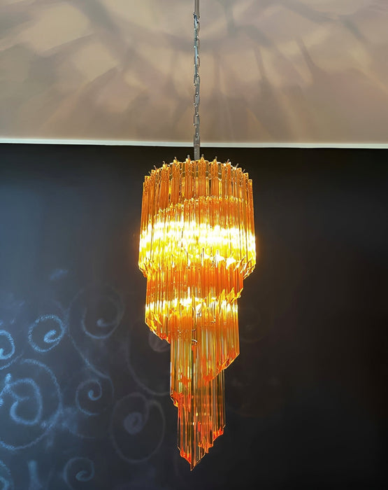 Spiral Prism Glass Chandelier - Simprolos