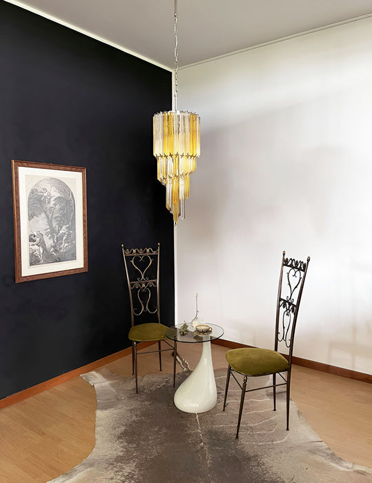 Spiral Prism Glass Chandelier - Simprolos