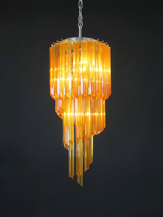 Spiral Prism Glass Chandelier - Simprolos