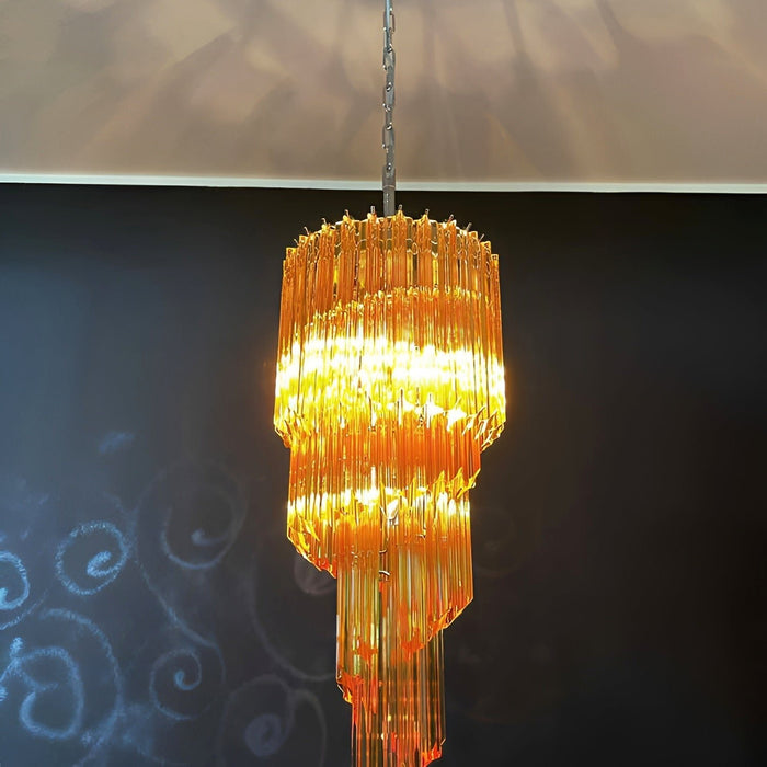 Spiral Prism Glass Chandelier - Simprolos