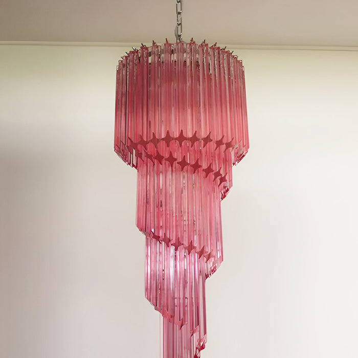 Spiral Prism Glass Chandelier - Simprolos