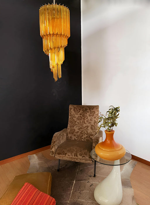 Spiral Prism Glass Chandelier - Simprolos
