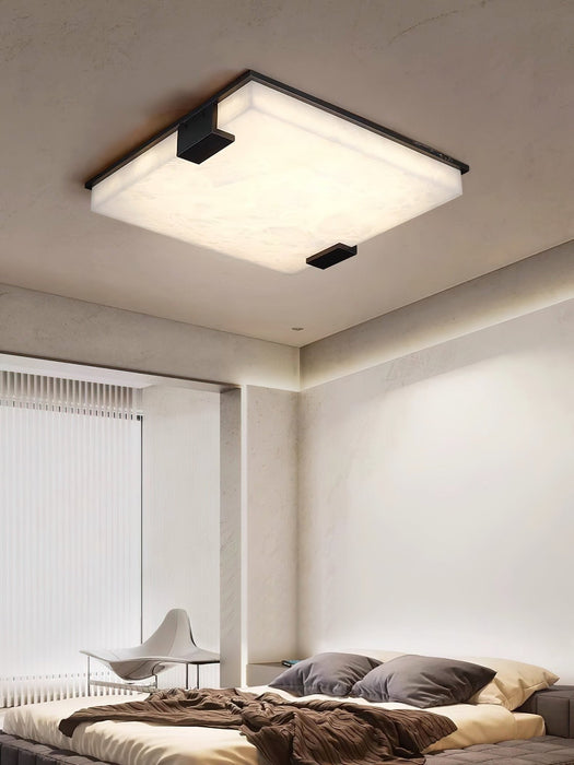 Square Alabaster Ceiling Lamp - Simprolos