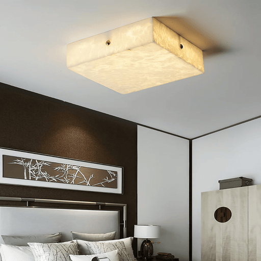 Square Alabaster Ceiling Light - Simprolos