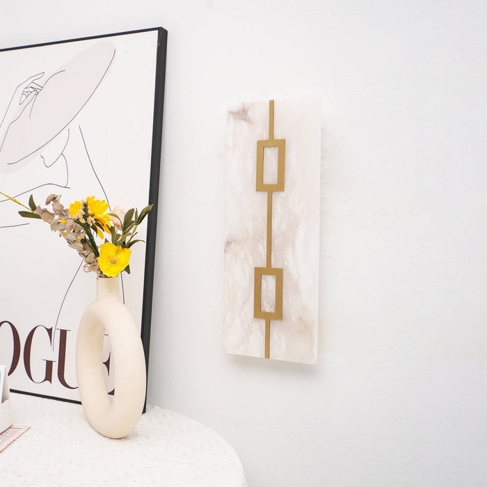 Square Alabaster Wall Lamp - Simprolos