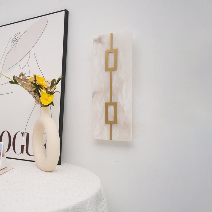 Square Alabaster Wall Lamp - Simprolos