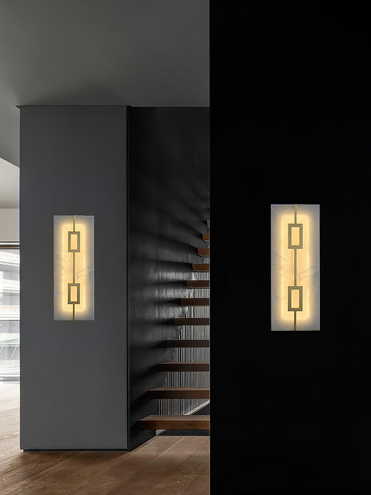 Square Alabaster Wall Lamp - Simprolos