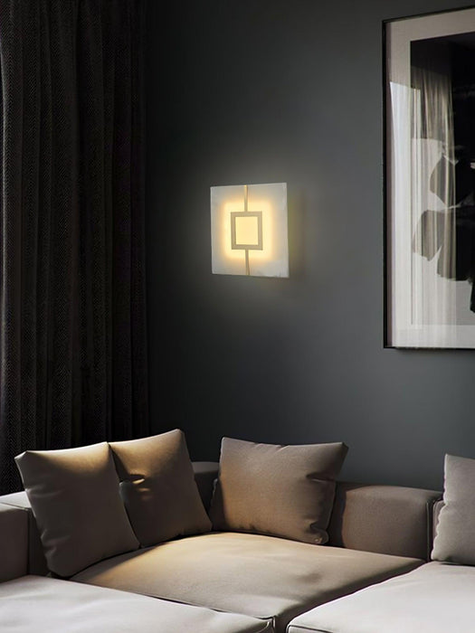Square Alabaster Wall Lamp - Simprolos