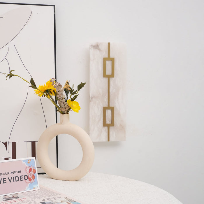 Square Alabaster Wall Lamp - Simprolos