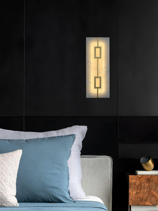 Square Alabaster Wall Lamp - Simprolos