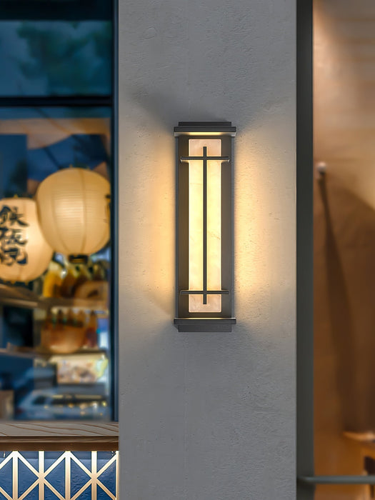 Square Outdoor Alabaster Wall Light - Simprolos
