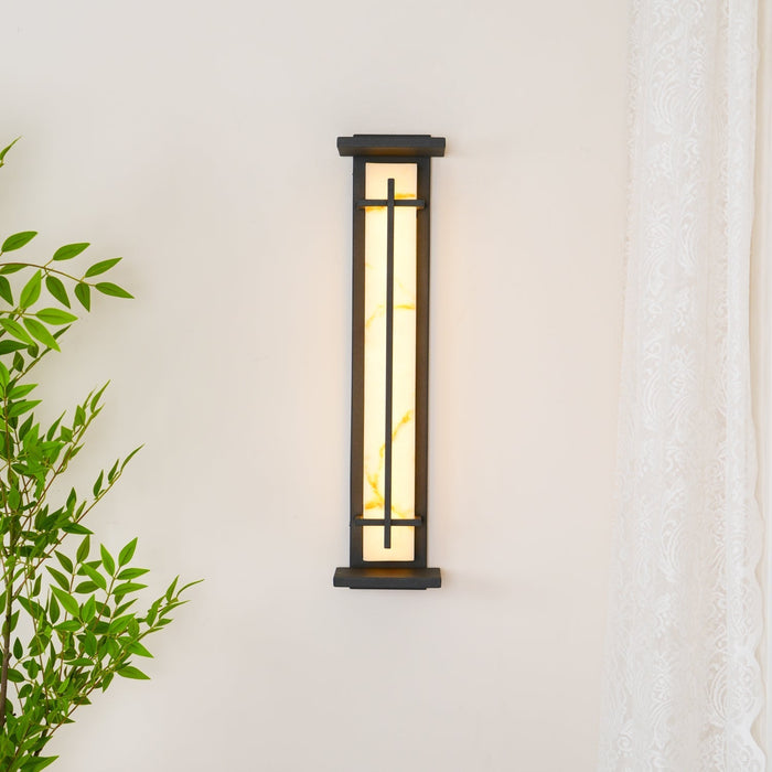 Square Outdoor Alabaster Wall Light - Simprolos