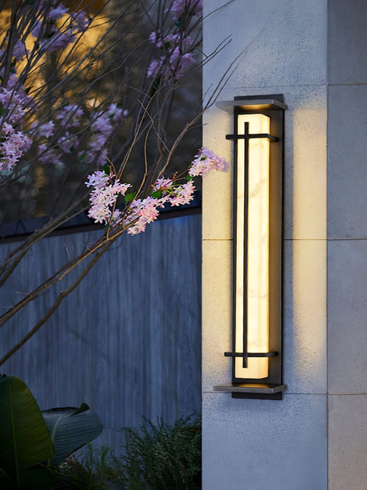 Square Outdoor Alabaster Wall Light - Simprolos