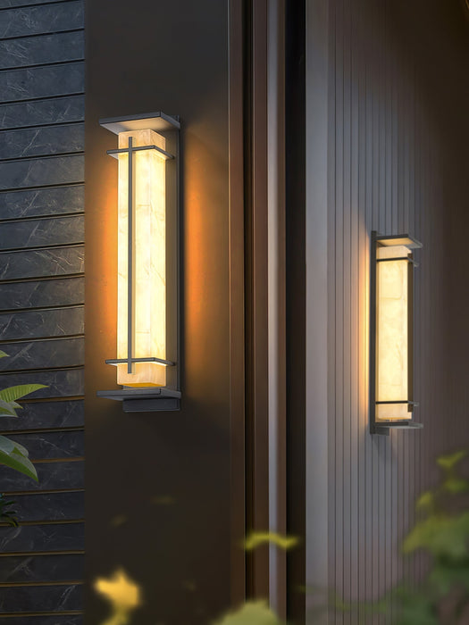 Square Outdoor Alabaster Wall Light - Simprolos