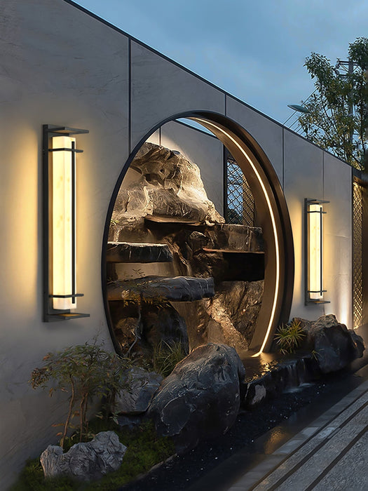 Square Outdoor Alabaster Wall Light - Simprolos